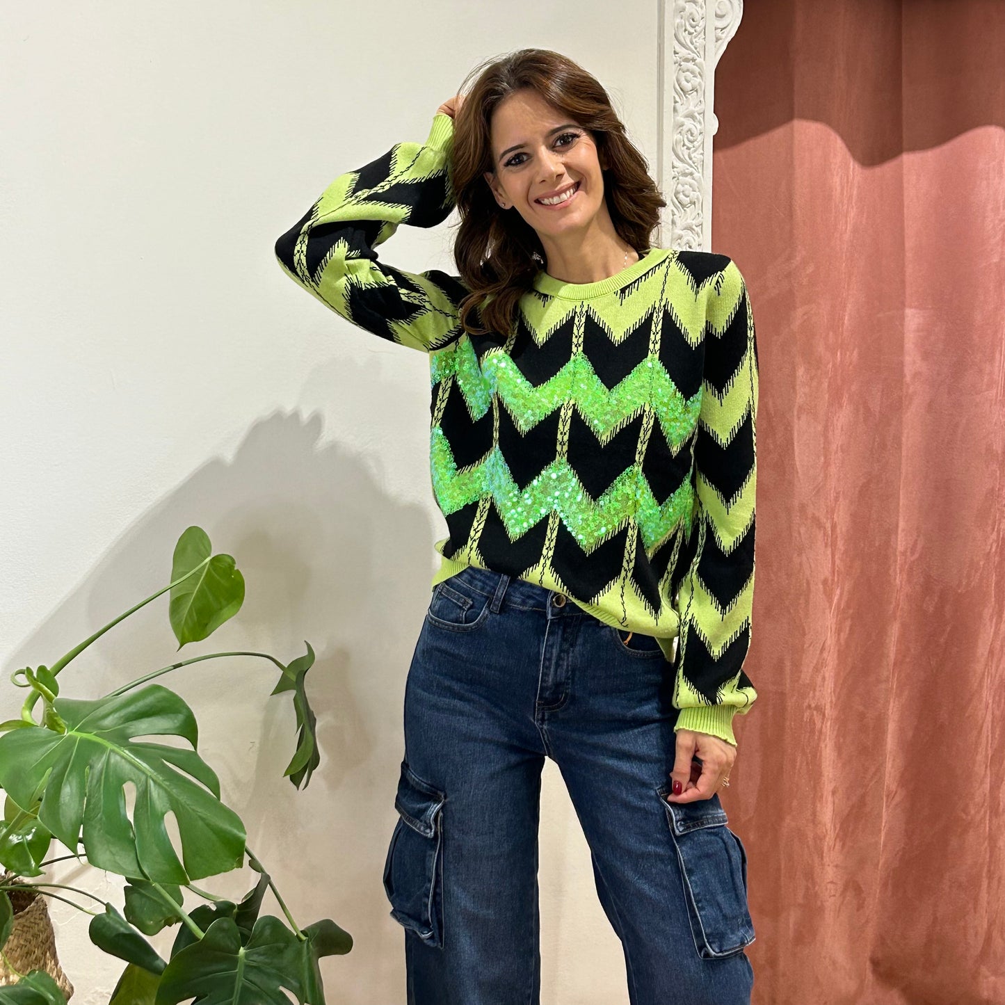 Pull con fantasia geometrica