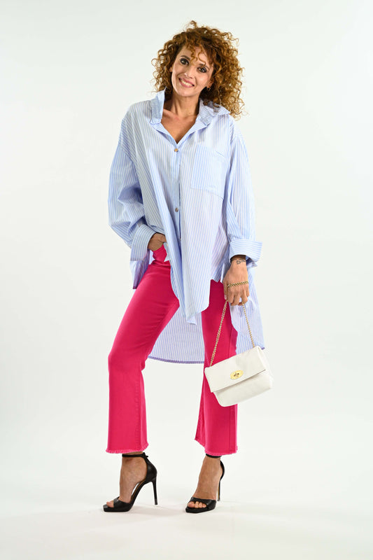 Maxi camicia a righe "Rosy"