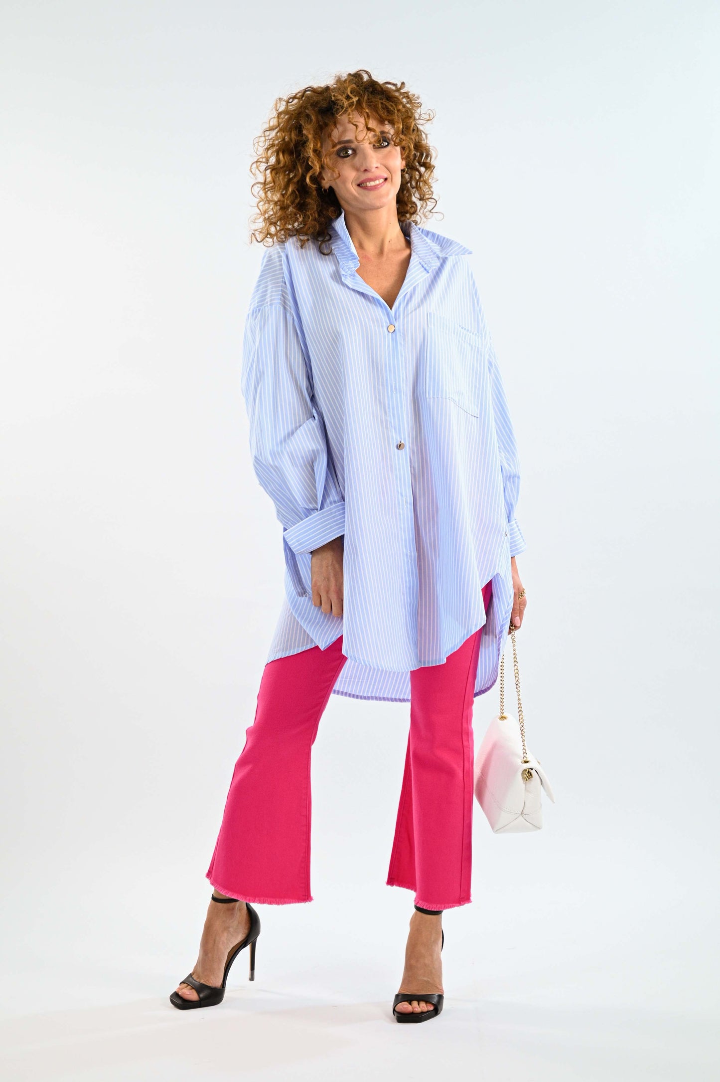 Maxi camicia a righe "Rosy"