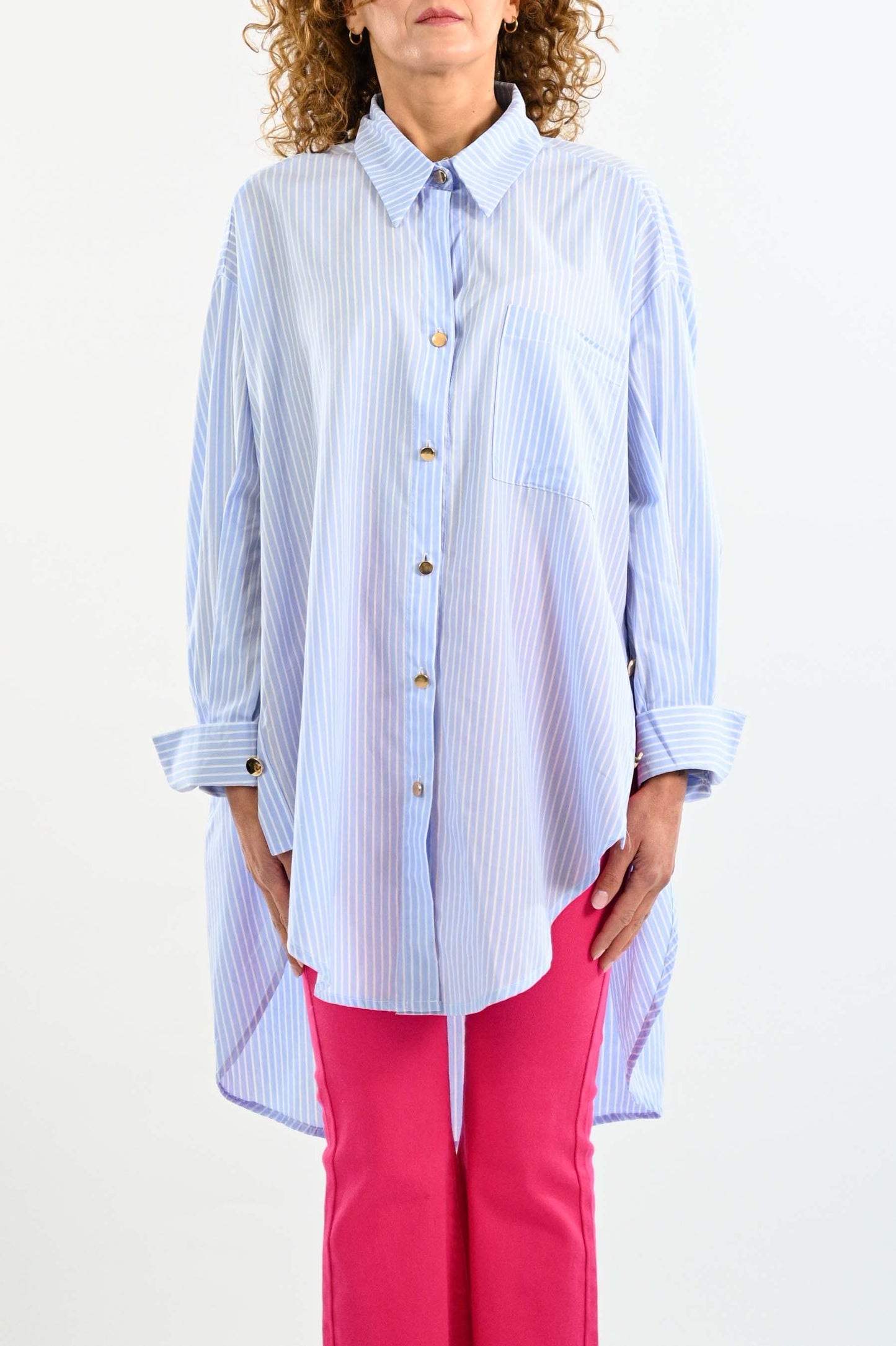 Maxi camicia a righe "Rosy"